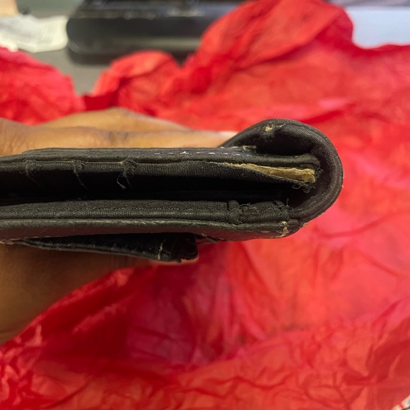 Nine West black checkbook wallet card slots ID holder change zipper pock… - Picture 7 of 8